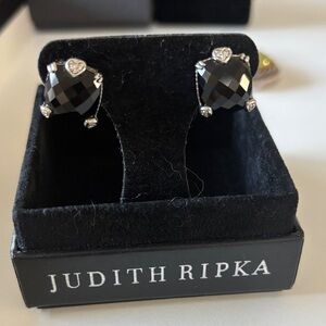Judith Ripka Black and Silver Earrings